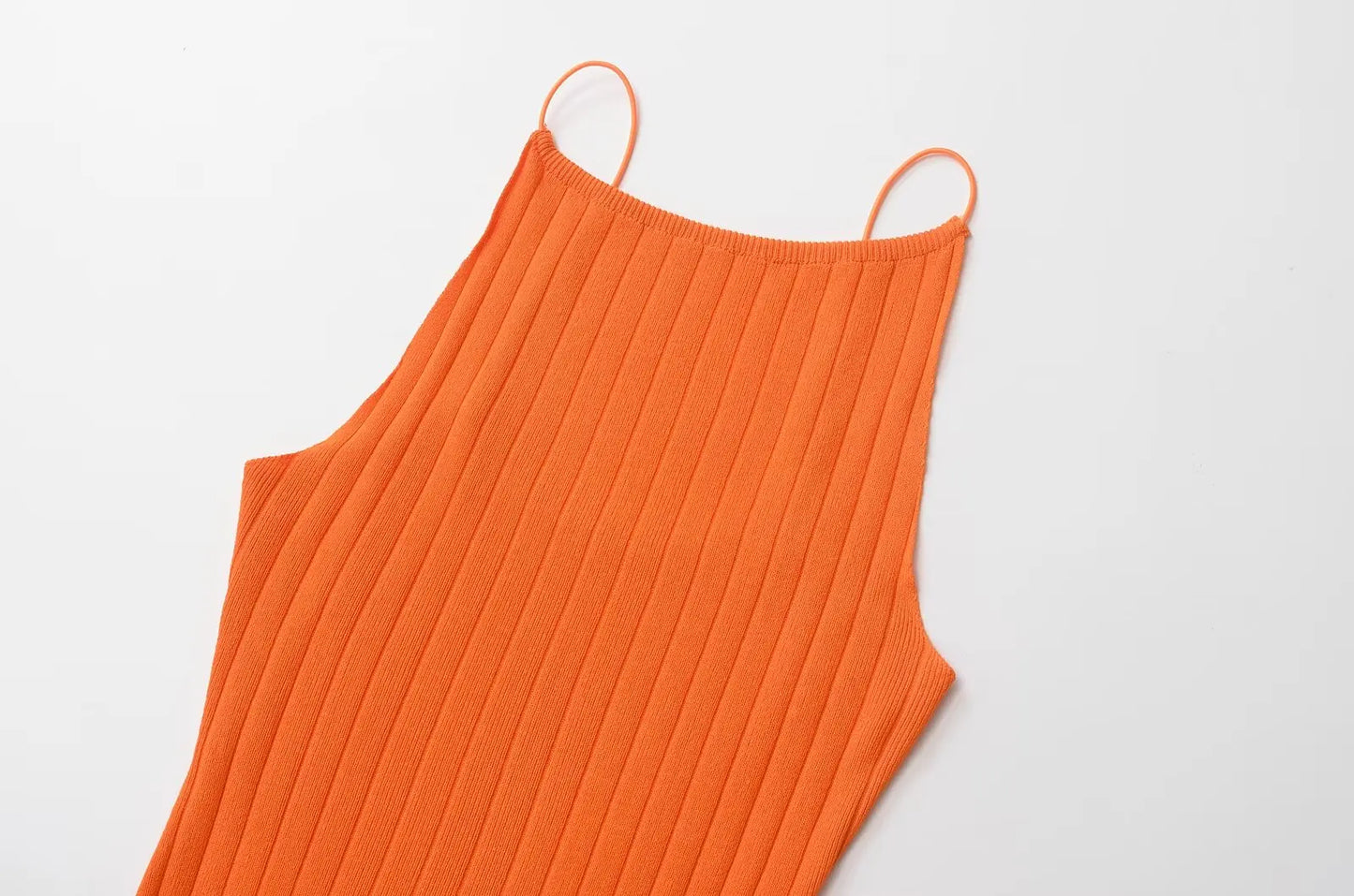 TRAF Women Y2k Pleated Ribbed Knit Long Dress Casual Sleeveless Ruched Swing Dress Elegant Vintage Slim Fit Tank Summer