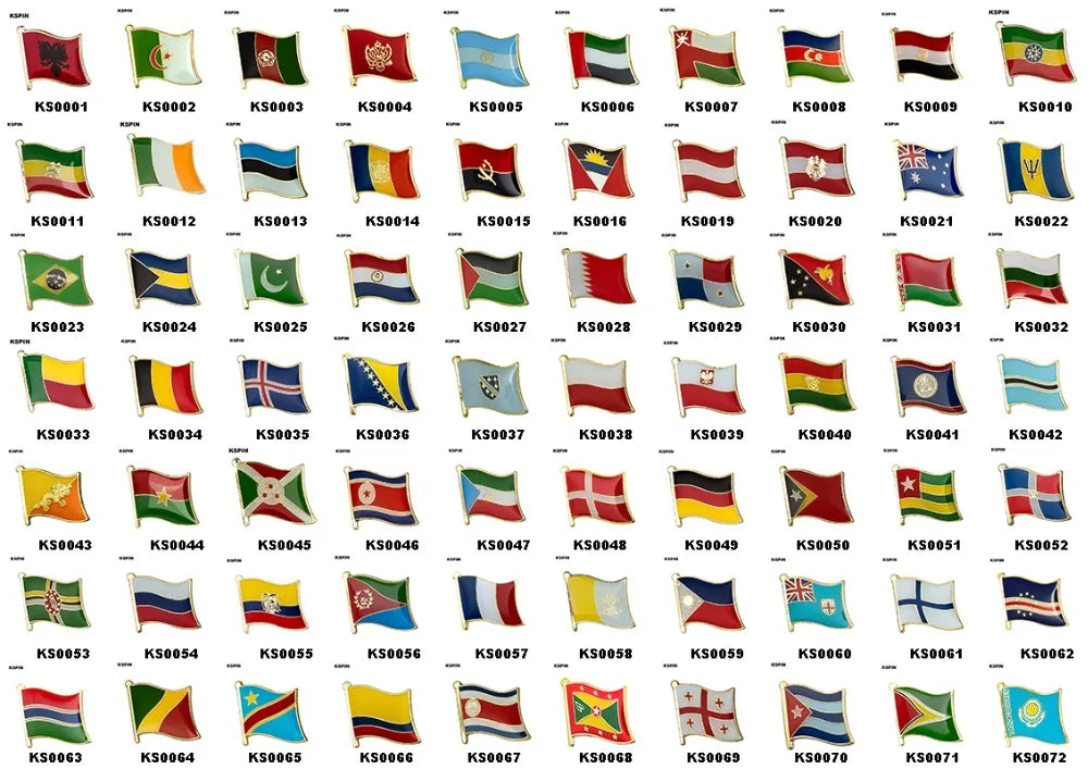 300+ Metal Flag Countries Flag Laple Pin Badge Pin For You Choose