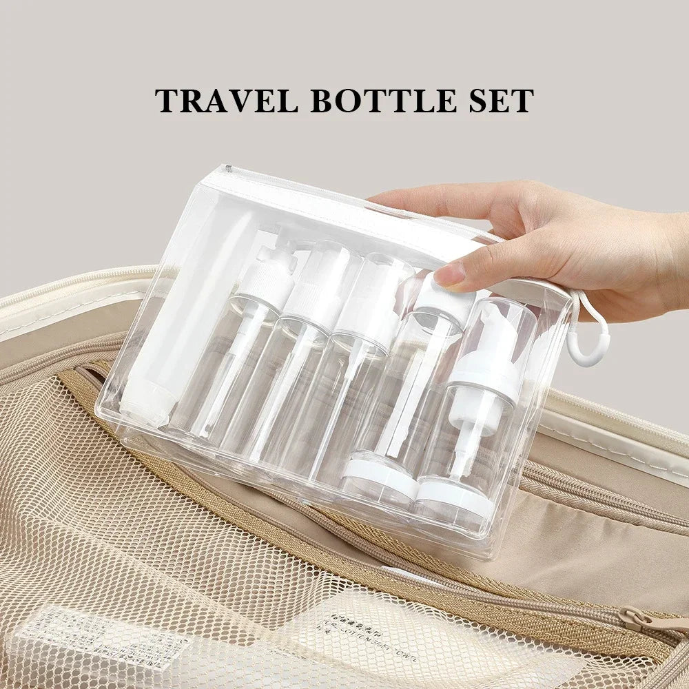 Travel Makeup Cosmetic Face Cream Pot Bottles Transparent Plastic Travel Accessories Empty Make Up Container Bottle