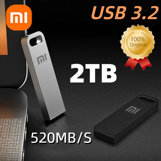 Xiaomi 2TB USB 3.2 Flash Drive High Speed Metal U Disk TypeC Memory Stick Waterproof Storage PC Phone Data Transfer Portable New