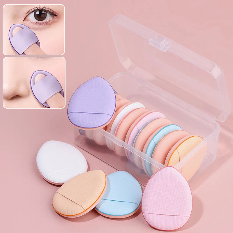 10Pcs Mini Finger Puff Foundation Small Air Cushion Powder Sponge Face Concealer BB Cream Cosmetic Applicator Makeup Tools Viralgem Store