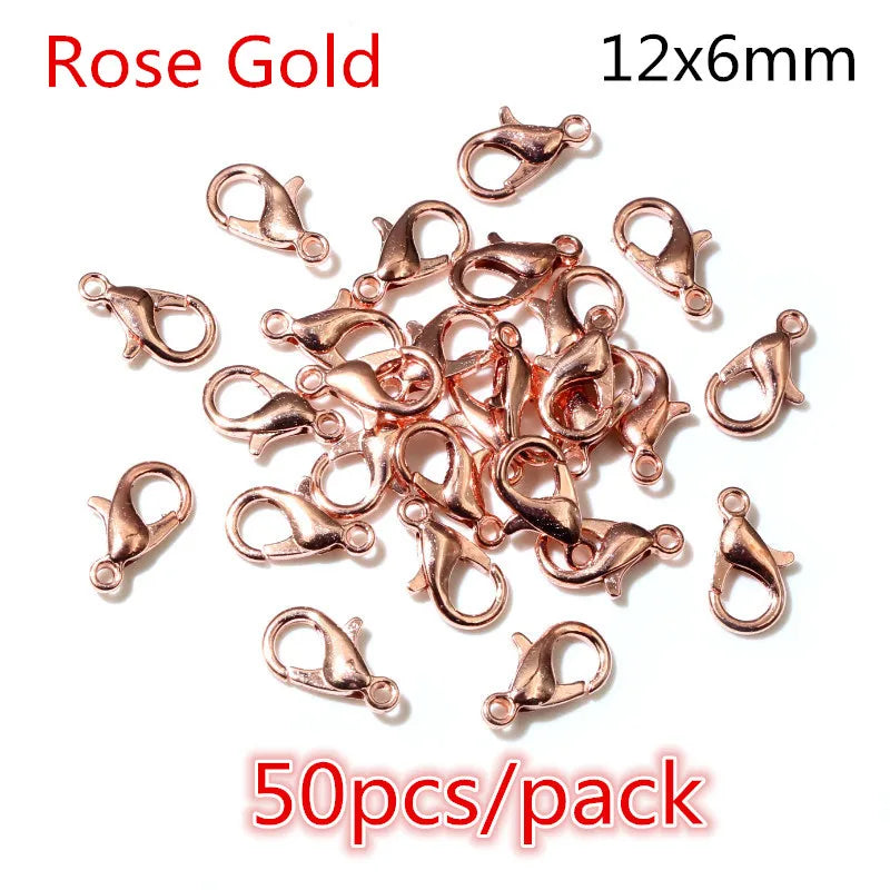 50-200pcs DIY Jewelry Making Accessories Findings Earring Hooks/Jump Rings/Lobster Clasps Craft