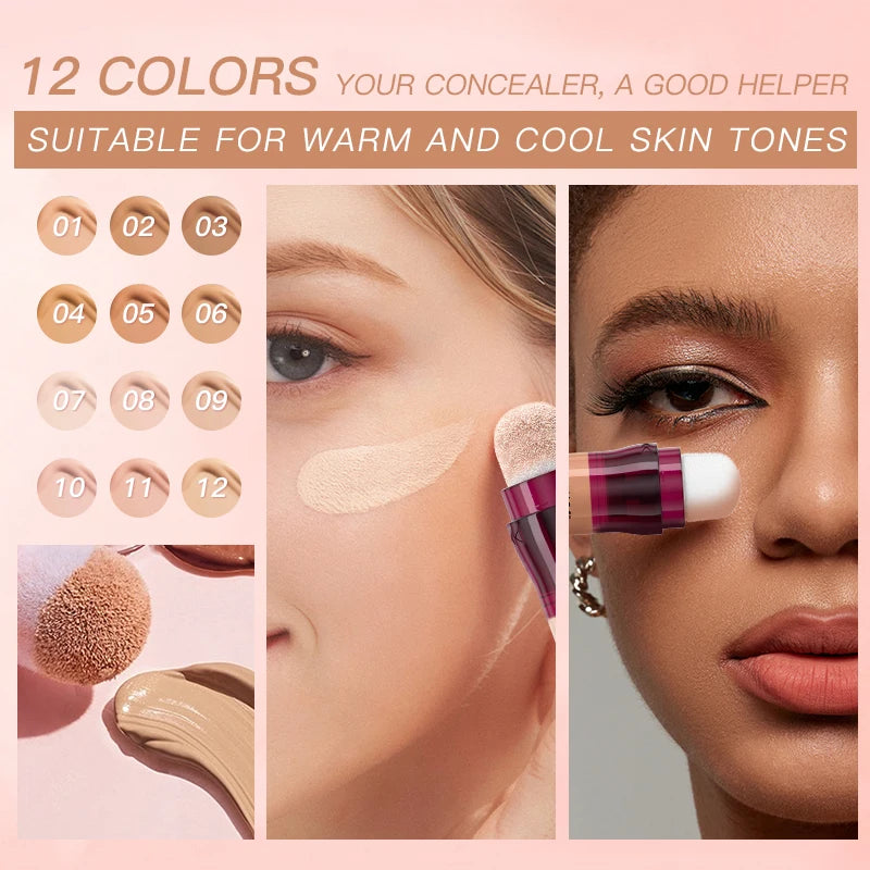 Sponge Head Concealer For Dark Circles Tears Freckles  Corrector Acne Dark Circles High-end Makeup Natural Skin Makeup Cosmetics