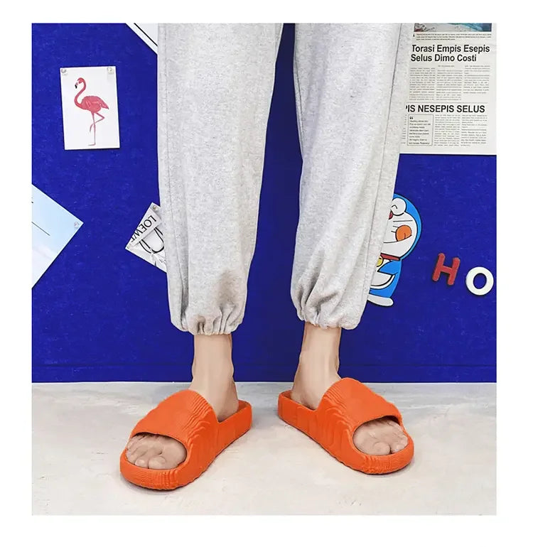 Summer EVA Slippers for Women Men Fashion Beach Sandals Soft Sole Platform Slides Outdoor Toe Open Shoes Unisex Size 29-46