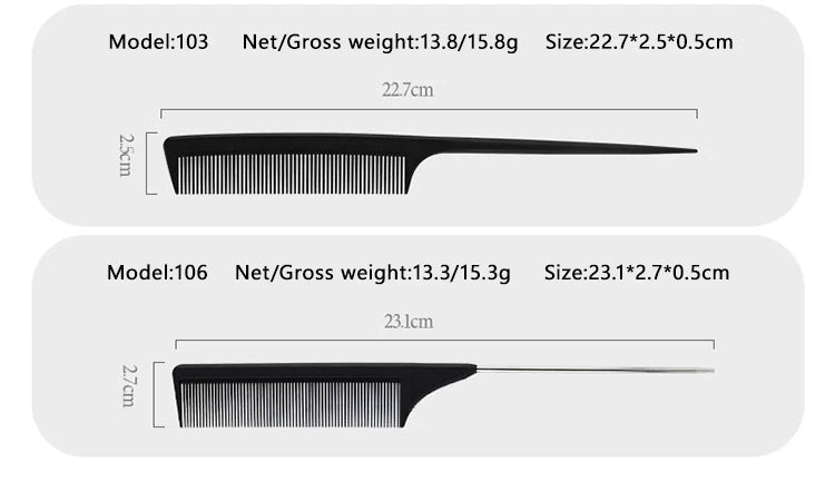 14 Size Hair Comb Anti-static Straight Hair Combs Brushes Salon Hairdressing Hair Combs Hair Styling Tools Barber Accessories