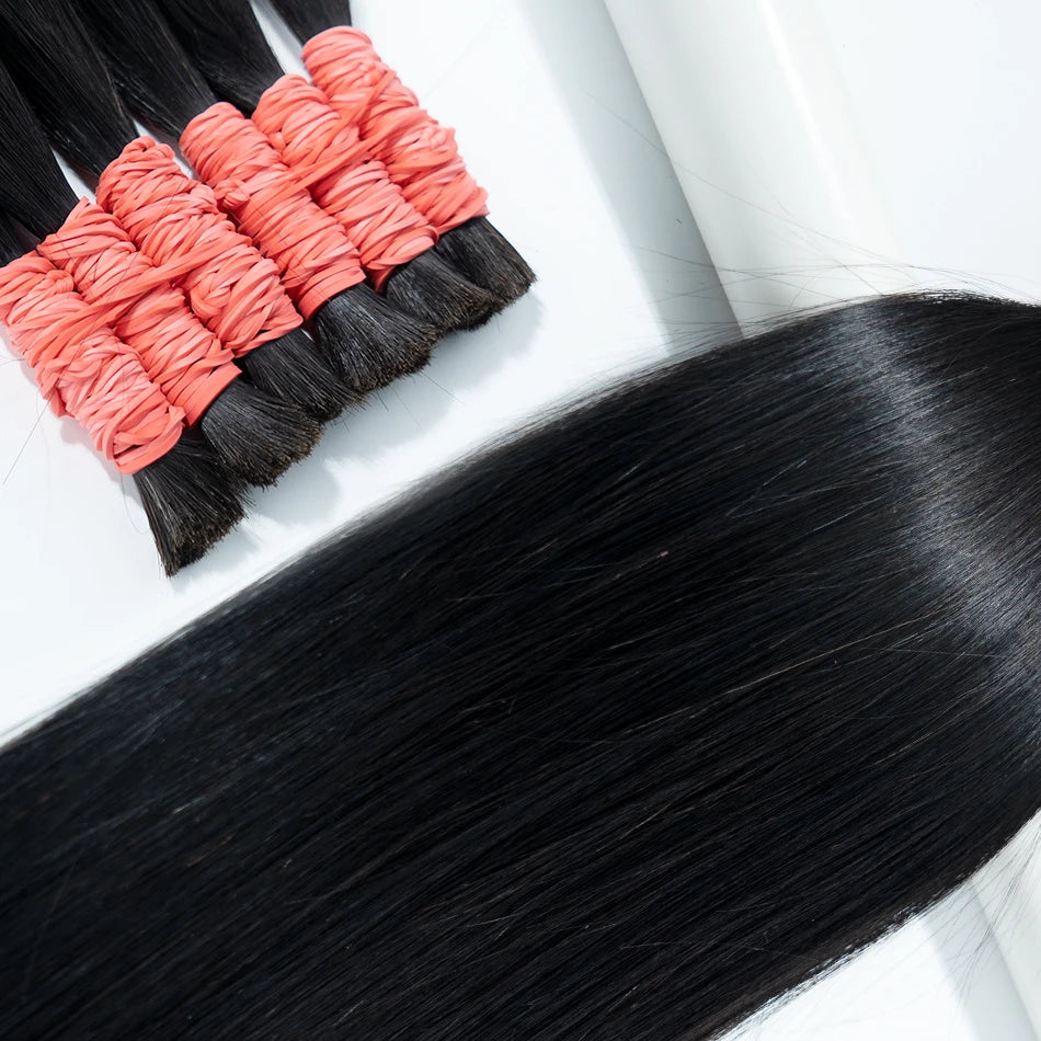 Wholesale Natural Human Hair For Braiding Straight Indian Hair Vietnam Virgin Bundles Afro Black Bulk 100% Human Hair Extension Viralgem Store