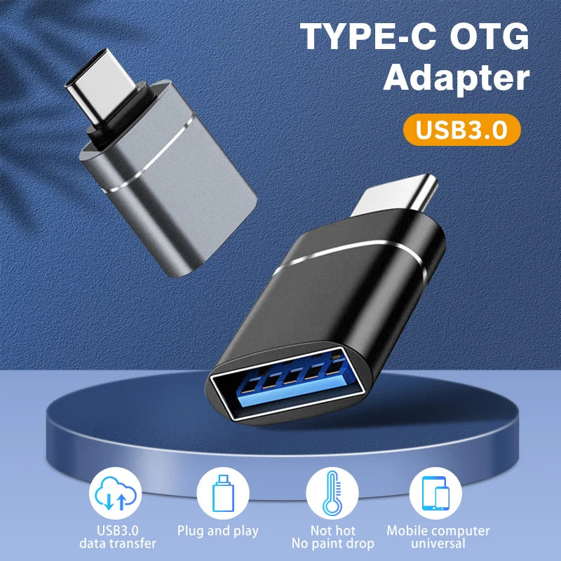1/2PC Type C To USB 3.0 OTG Adapter USB C Male To USB Female Converter For Laptop Macbook Samsung Xiaomi USB C OTG Connector