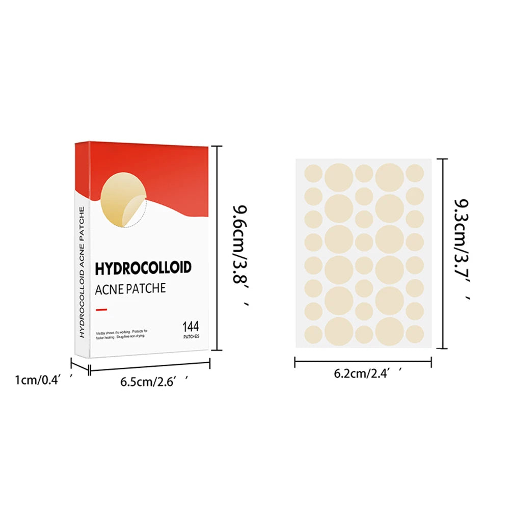 144pcs/set Face Skin Care Acne Pimple Patch 2 Sizes Invisible Professional Healing Absorbing Spot Sticker Covering for Men Women Viralgem Store