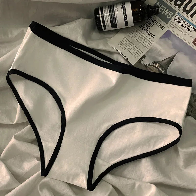 Women Panties Mid-Waist Cotton Solid Simple Sports Underwear Girls'S Briefs Comfortable Breathable Female's Lingerie Viralgem Store