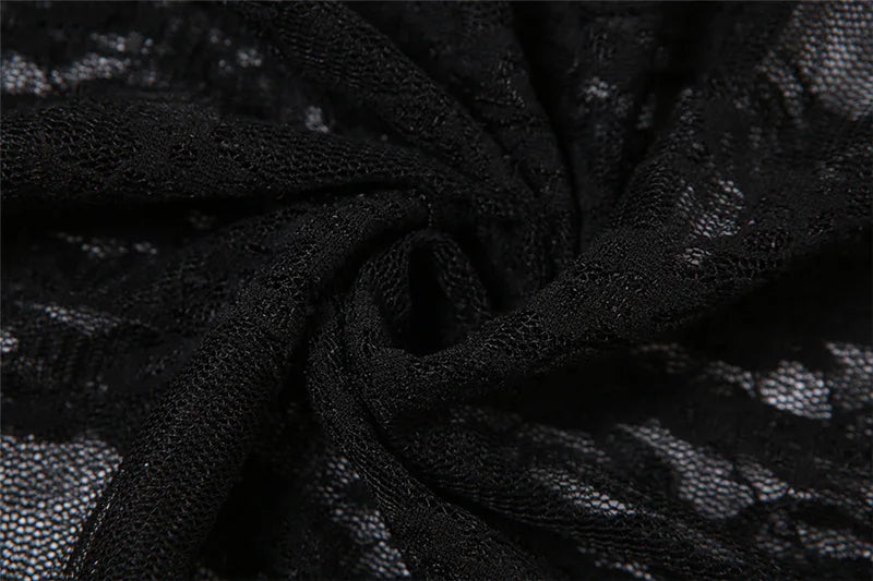 Women 3 Piece Sets Trim Sheer Lace  Solid Strapless Tupe Top Hot Skinny Pantyhose Pants Baddie Club Outfit Lingerie Suit Viralgem Store