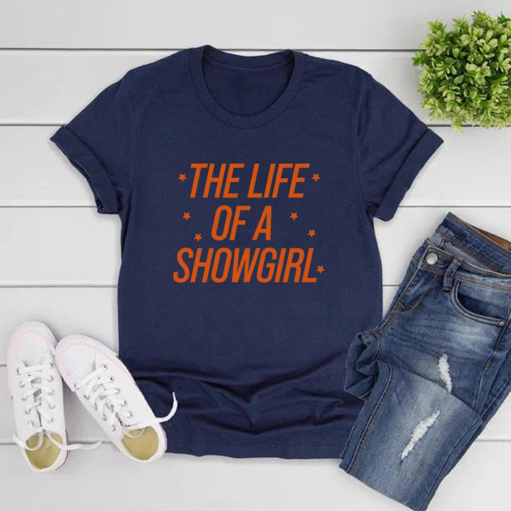 The Life of A Shirt in My Showgirl Era T-Shirt Women Tshirts TS 2025 New Album Tee Showgirl Music Fan Gift T-shirt Women Clothes Freshlook Styles