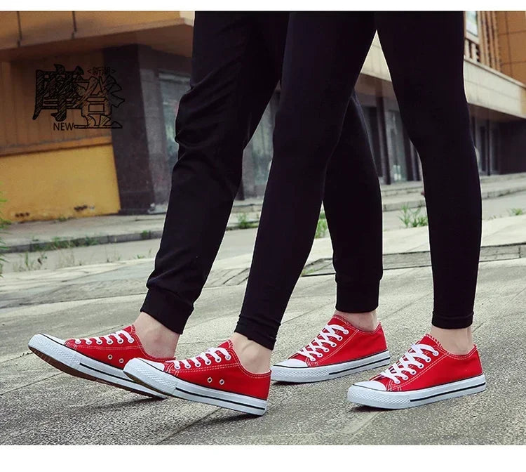 Student Running Solid ShoesWomen Vulcanized Ladies Lace-up Casual Breathable Walking Canvas Sneakers Spring Summer New Style Men