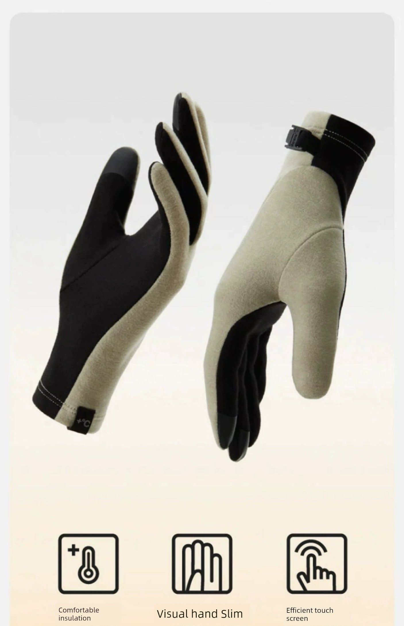 [Same Style as Zhou Dongyu] Banana Inner Hot Leather 301 + Gloves Touch Screen Cycling Skiing Outdoor Keep Warm Men and Women Winter Viralgem Store