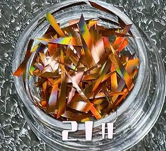 1Box Irregular Aurora Mirror Broken Glass Paper Nail Foil Decals Japanese Laser Patch DIY Rainbow Transfer Piece Manicure Decor#