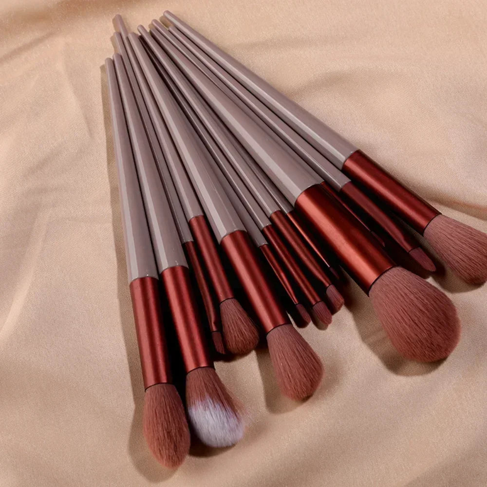 8-13Pcs Soft Makeup Brushes Set Eye Shadow Foundation Brush Women Cosmetic Brush Powder Blush Blending Brush Make Up Beauty Tool