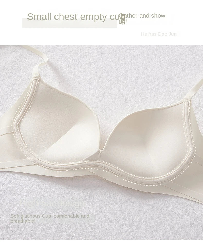 UBAU High-quality lingerie With Beautiful Back, Women's Small Breasts, Sagging-proof, Seamless And Rims-Free Bra