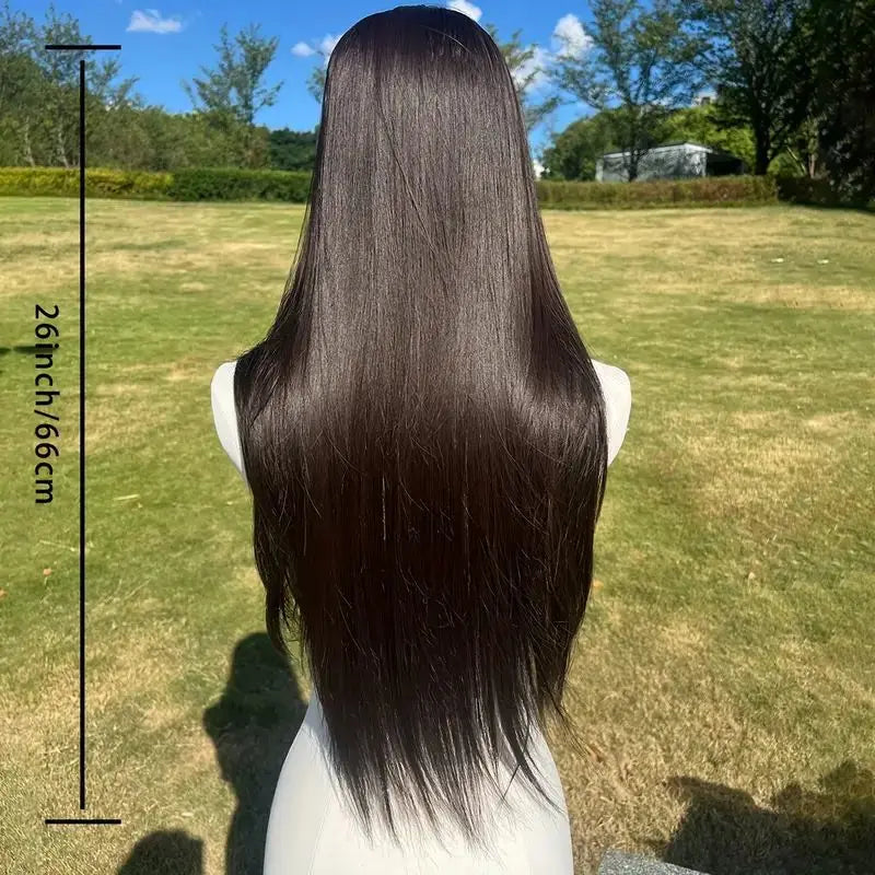 Synthetic Wig for Women With Long Straight Black Hair, Lolita Cosplay Wig for Daily School Life, Heat-Resistant Full Head Viralgem Store