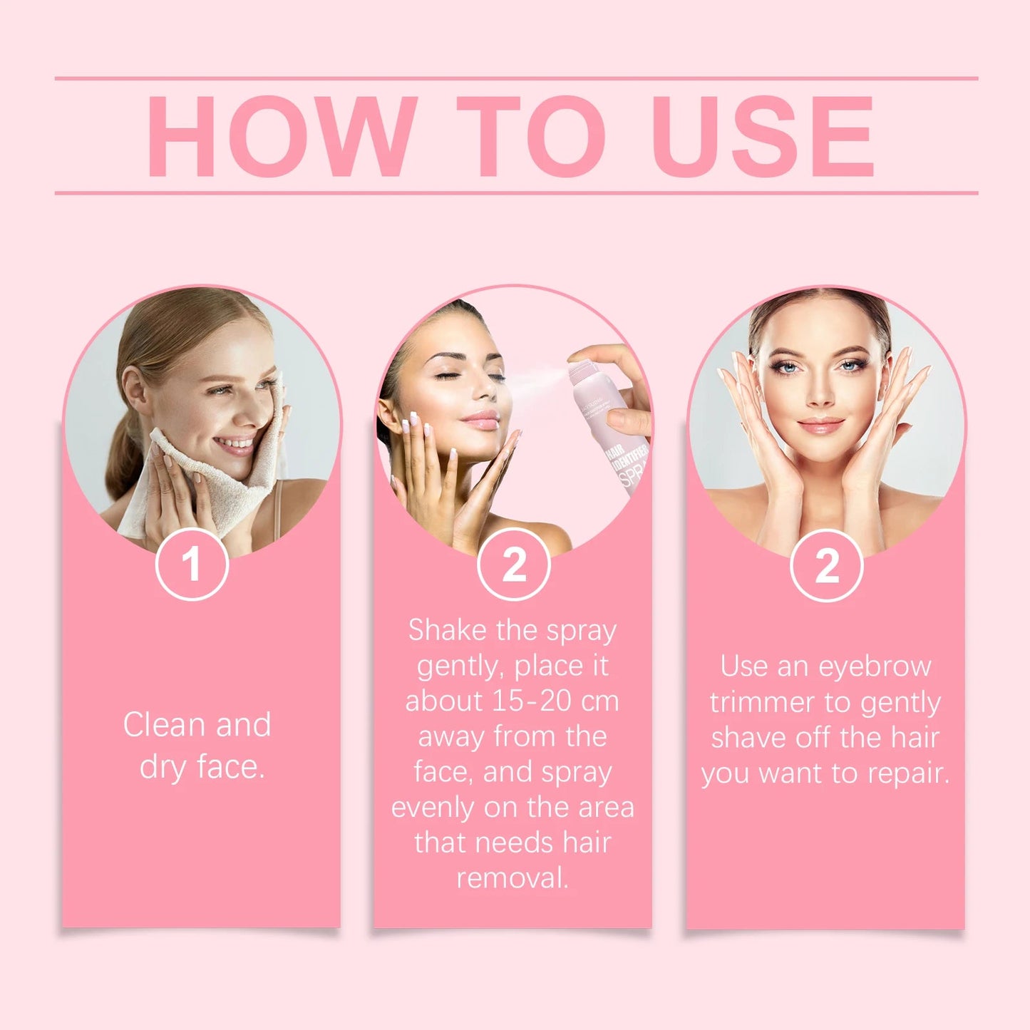 100ml Hair Identifier Spray Dermaplaning Spray Powder For Facial Hair, Moisturizing Skin Care Dermaplaner Spray For Face Shaving Viralgem Store