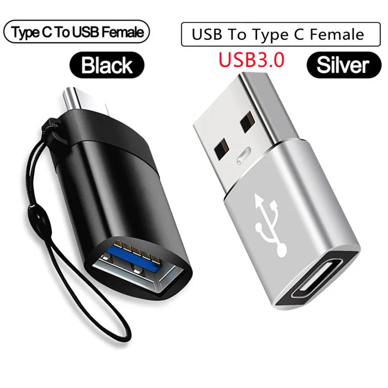1/2PC Type C To USB 3.0 OTG Adapter USB C Male To USB Female Converter For Laptop Macbook Samsung Xiaomi USB C OTG Connector