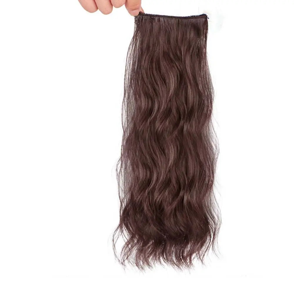 1PC Synthetic Curly Pad Hair Piece Top Two Side Invisible Thickened Hair Root Pad Fluffy Wavy High Natural Hair Extension