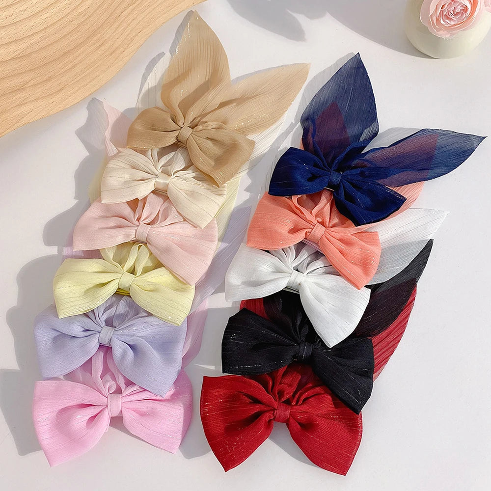 11 pieces of sweet bow hairpins that do not hurt hair, cute and versatile