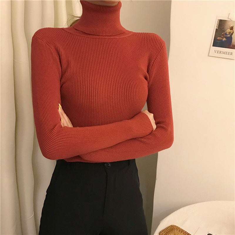 Women Turtleneck Sweater Knitted Soft Pullovers Cashmere Jumpers Basic Soft Sweaters For Women 2024 Autumn Winter