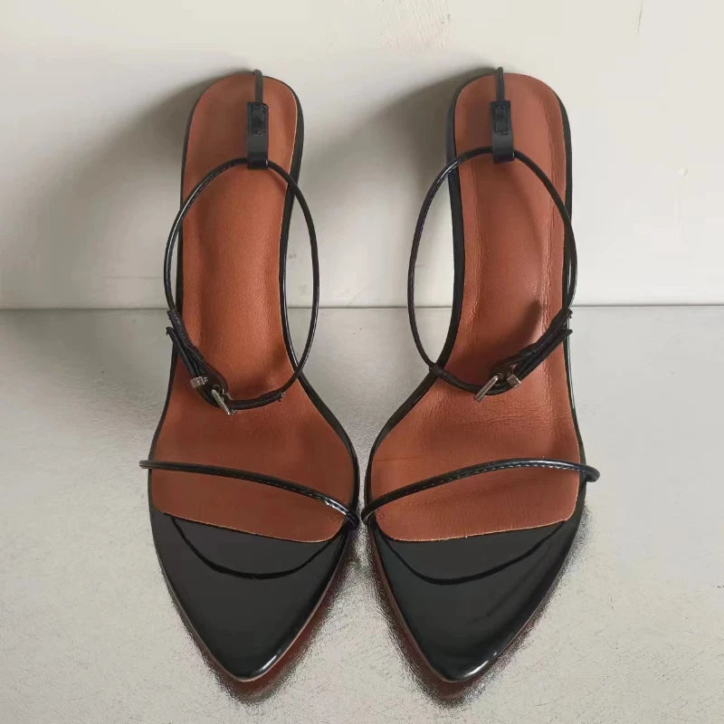 12CM 2024 New Fashion Dress Party Banquet Sandals for Women High Heel Designer Shoes Sexy Elegant Simple Heels Size 43 44 45 47