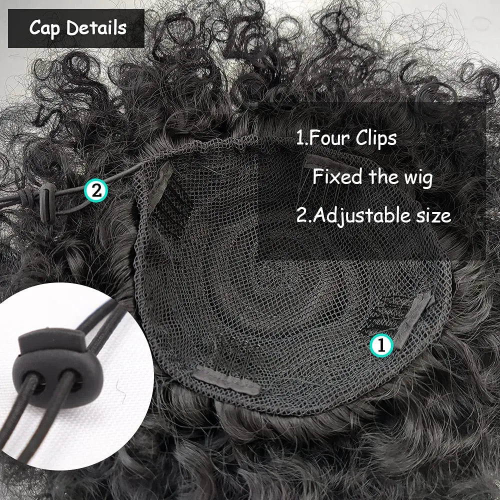 Synthetic Large Afro Puff Drawstring Ponytail Kinky Curly Bun HairPiece African American Clip in Updo Extensions for Black Women Viralgem Store