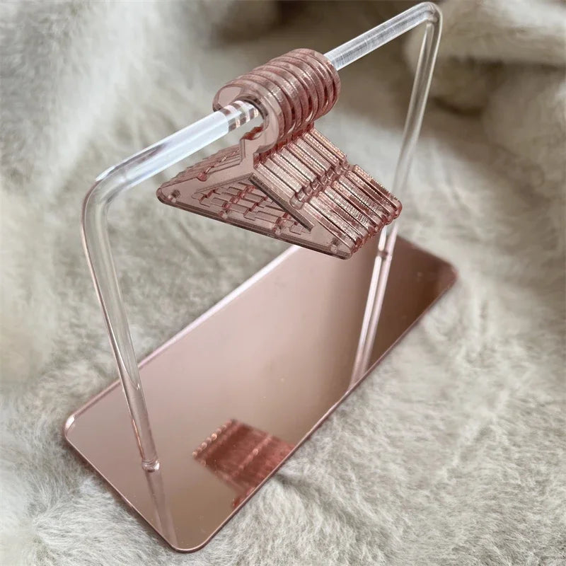 8pcs Hangers Earring Jewelry Hanger Display Stand Acrylic Organizer Creative Coat Hanger Shape Tabletop Ear Stud Jewelry Storage Viralgem Store