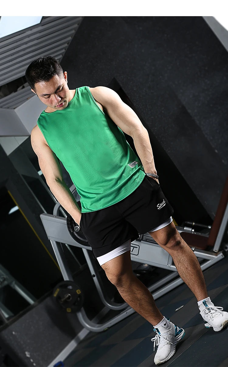 Adult Men Women Running Outdoor Shirts Tight Gym Tank Top Fitness Sleeveless T-shirts Sport Exercise Basketball Vest Clothes z03