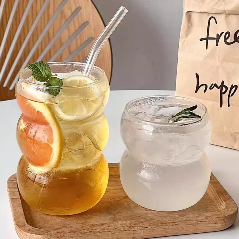 250ml-865ml INS Glass Cup Pineapple Shape Coffee Mug Transparent Cocktail Bar Beverages Soda Water Juice Mugs Cup Drinkware Viralgem Store