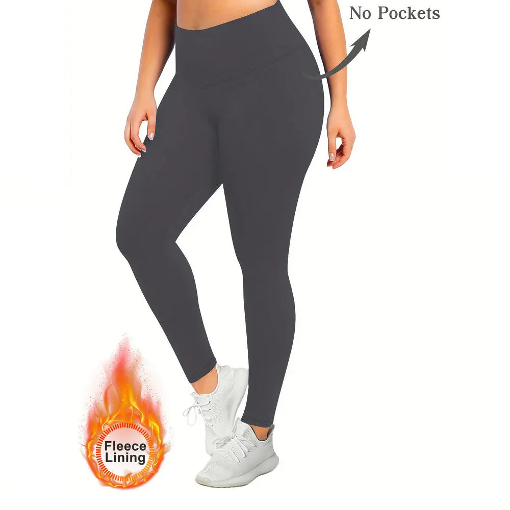 Women Winter Plus Velvet Leggings Seamless Push Up Plus Size High Waist Fleece Warm Fitness Yoga Pants Slim Legging Sportswear