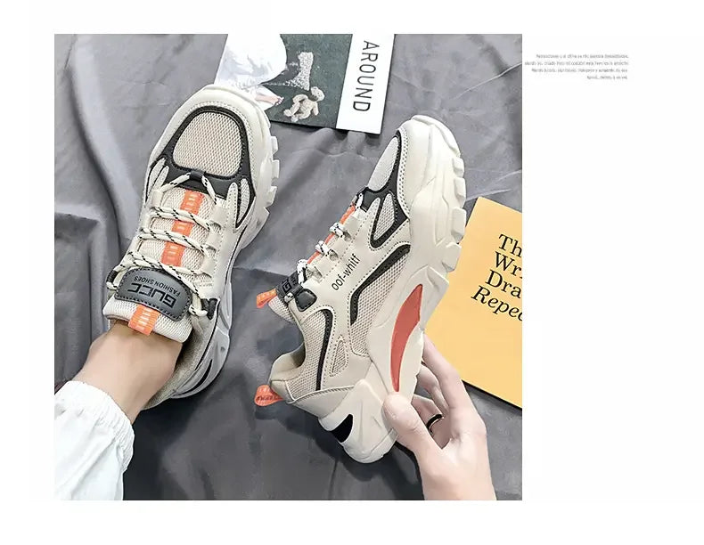 2024 New Men Sneakers Mesh Breathable Outdoor Running Shoes Fashion Casual Tennis Shoes Lightweight Comfortable Male Sport Shoes