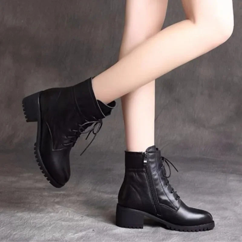 2024 High Quality Ladies Shoes Side Zipper Women's Boots Fashion Cross-tied Modern Boots Women Hot Sale Plus Size Ankle Boots Viralgem Store