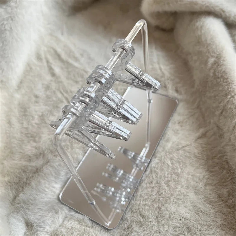 8pcs Hangers Earring Jewelry Hanger Display Stand Acrylic Organizer Creative Coat Hanger Shape Tabletop Ear Stud Jewelry Storage Viralgem Store