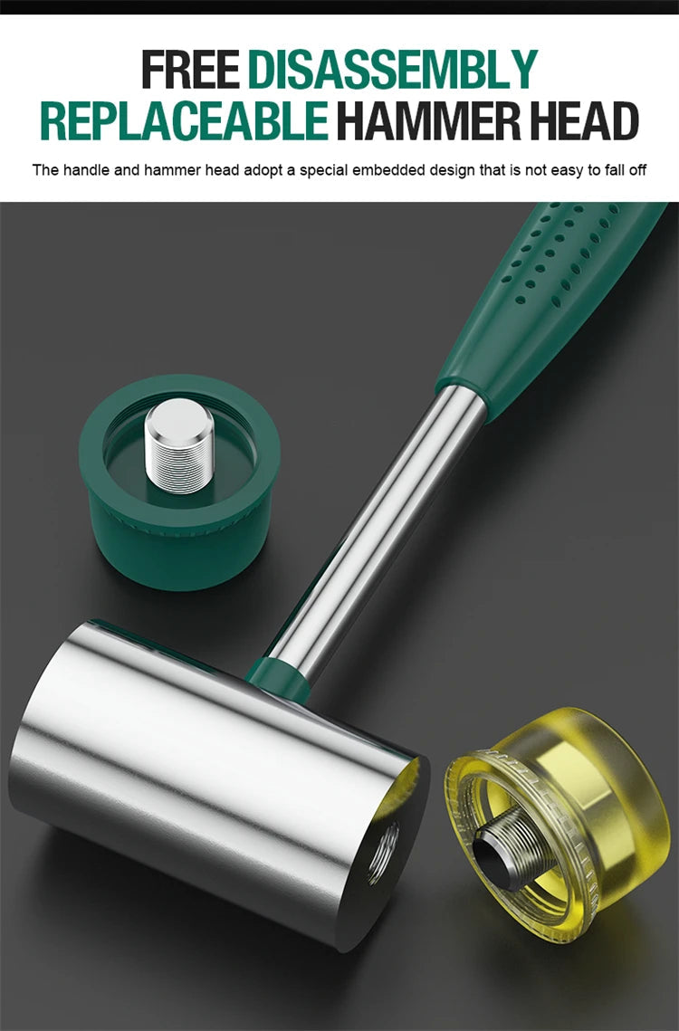 WYNN'S Double-Faced Soft Hammer Mallet Rubber Hammer for Home Flooring Decoration Installation Hand Tool Jewelry Craft DIY Work Viralgem Store