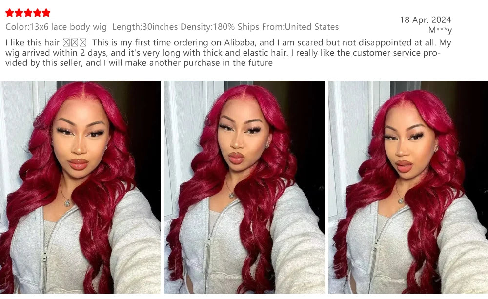 99j burgundy 13x6 Lace Front Human Hair 200 Density Body Wave 13x4 30 36 Inch Red Colored Lace Frontal Wigs Brazilian For Women