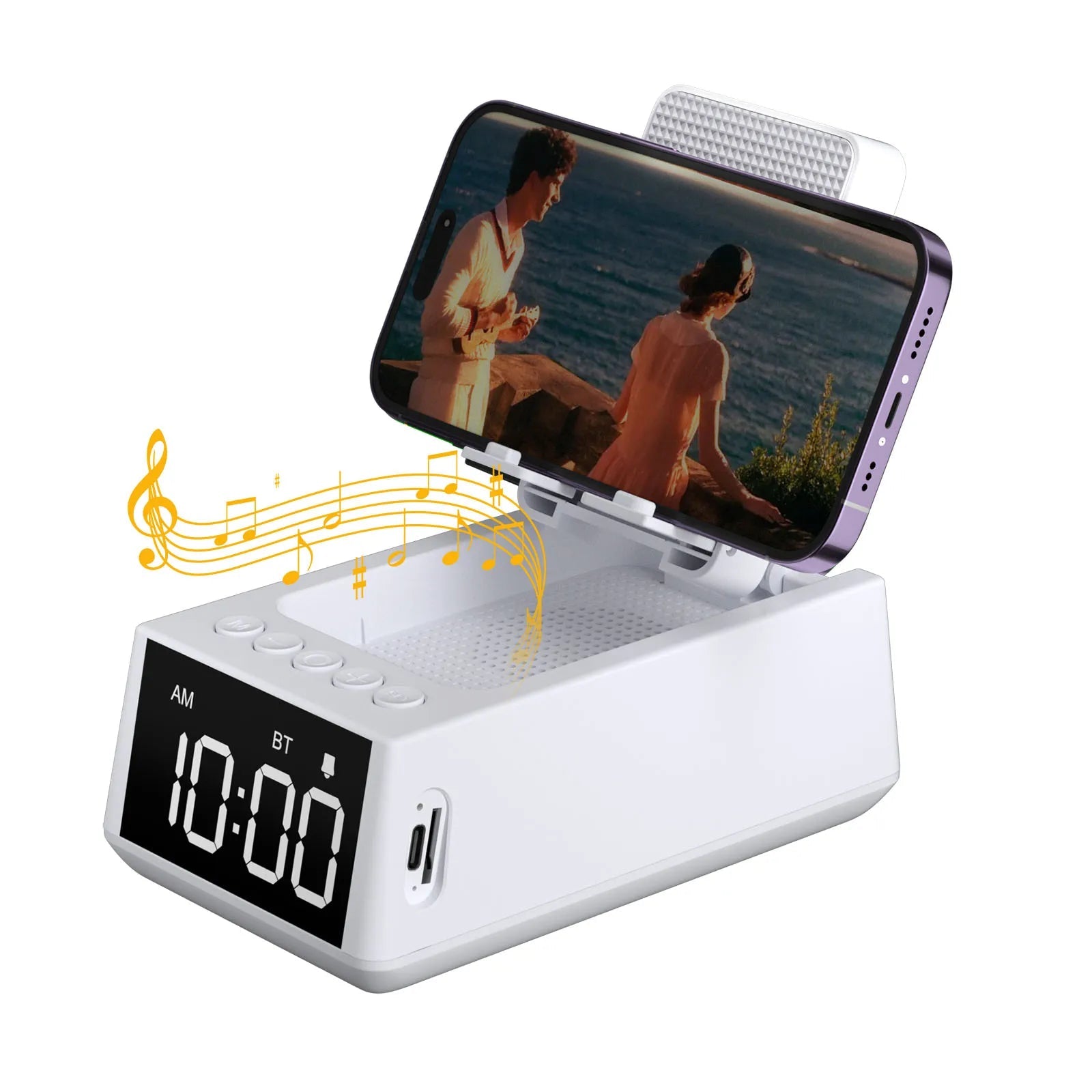 WISETIGER S207 BT5.3 Speaker Music Speaker Wireless with Loud Alarm Clock Gift Speaker with 12H Display Viralgem Store