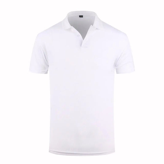 2024 Solid Color Polo Shirt Men's Business Polo Collar Half sleeved Top 2024 Summer Casual Short sleeved T-shirt for Men an