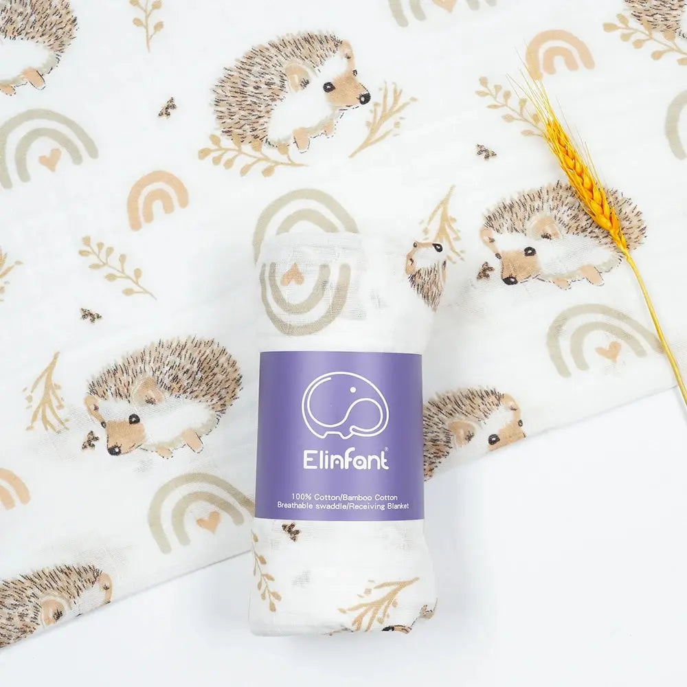 100% Cotton 120*110cm 2 Layers Newborn Baby Bath Towel Wrap Muslin Swaddle Blankets Viralgem Store