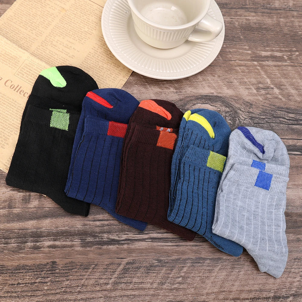 1/5pairs High Quality Men's Socks Casual Breathable Run Sports Socks Male Cotton Socks Winter Black Socks Men Large Size 38-45 Viralgem Store