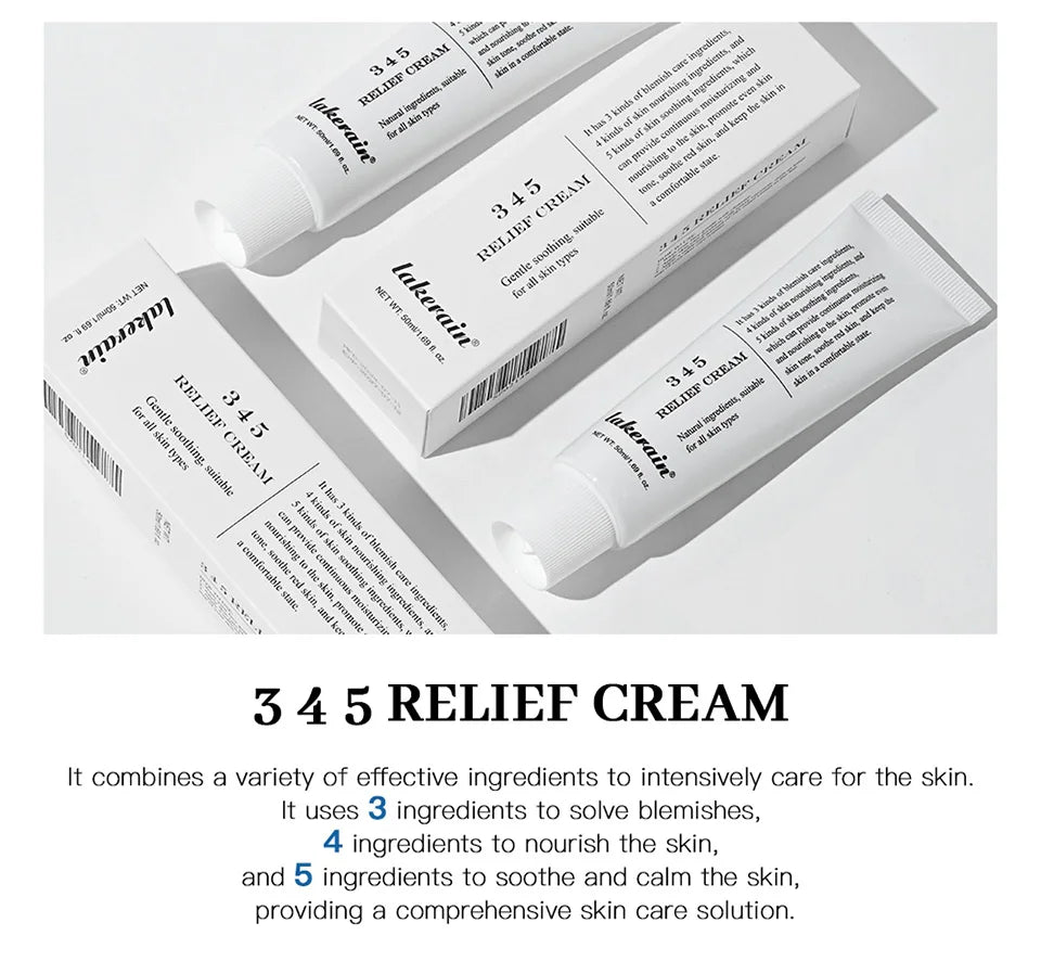 345 Relief Cream Address Blemishes Nourish Skin And Provide Moisturizing And Calming  Lifting Beauty Moisturizer Korean Product Viralgem Store