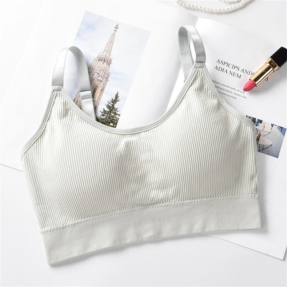 Sports Yoga Top Sexy Wireless Bralette Seamless Women Bra Padded Sleep Tops U-Shaped Back bra Breathable Crop Lingerie Underwear