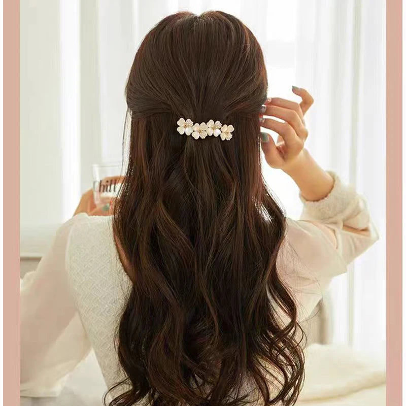 Women Headwear Small Size Rhinestone Hair Clip Flower Hair Barrette Fashion Cute Hair Accessories For Women Viralgem Store