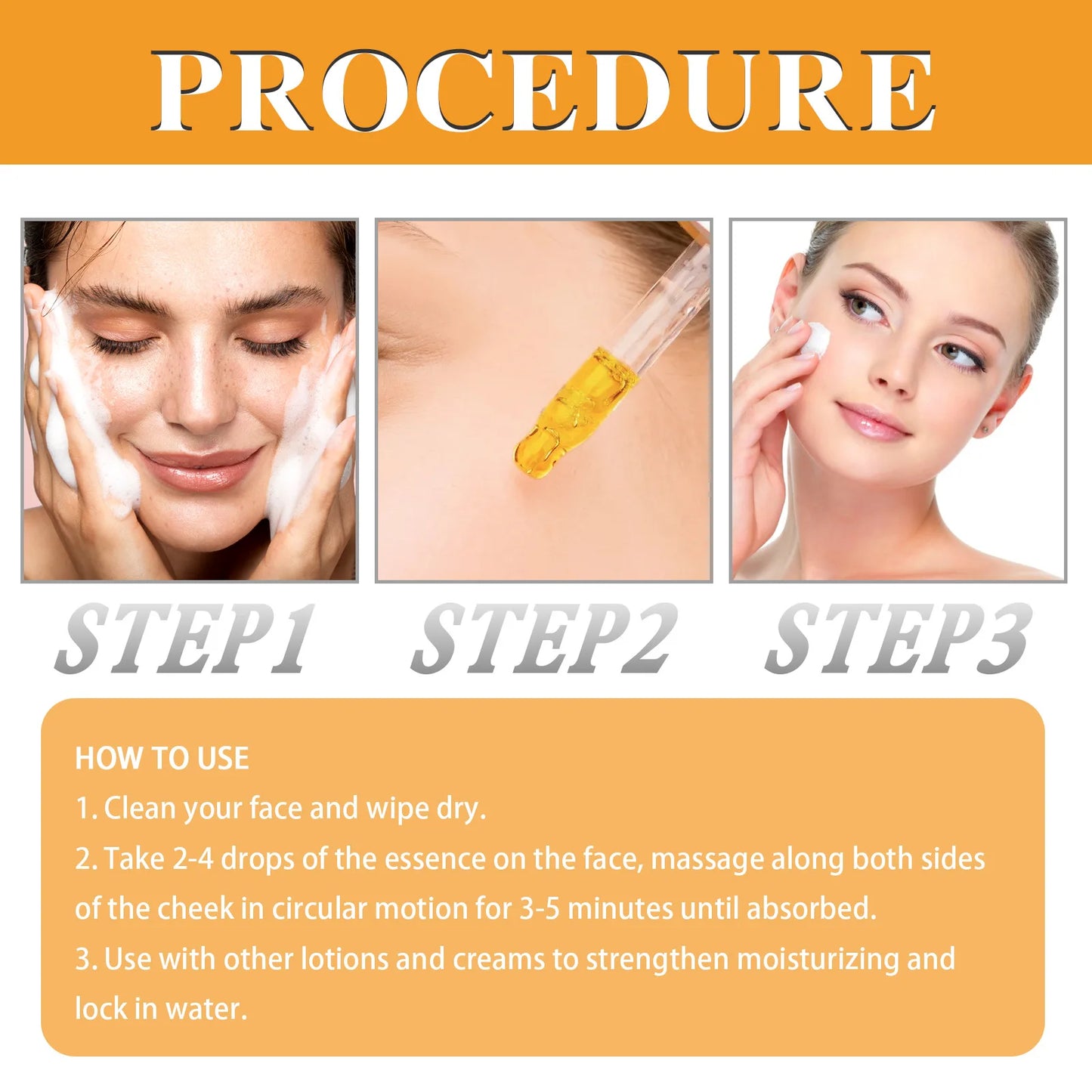 VC Whiten Glowing Skin Serums Moisturizing Repair Facial Roughness Enlarged Pores Antioxidant Cosmetics 1/3/5 pcs