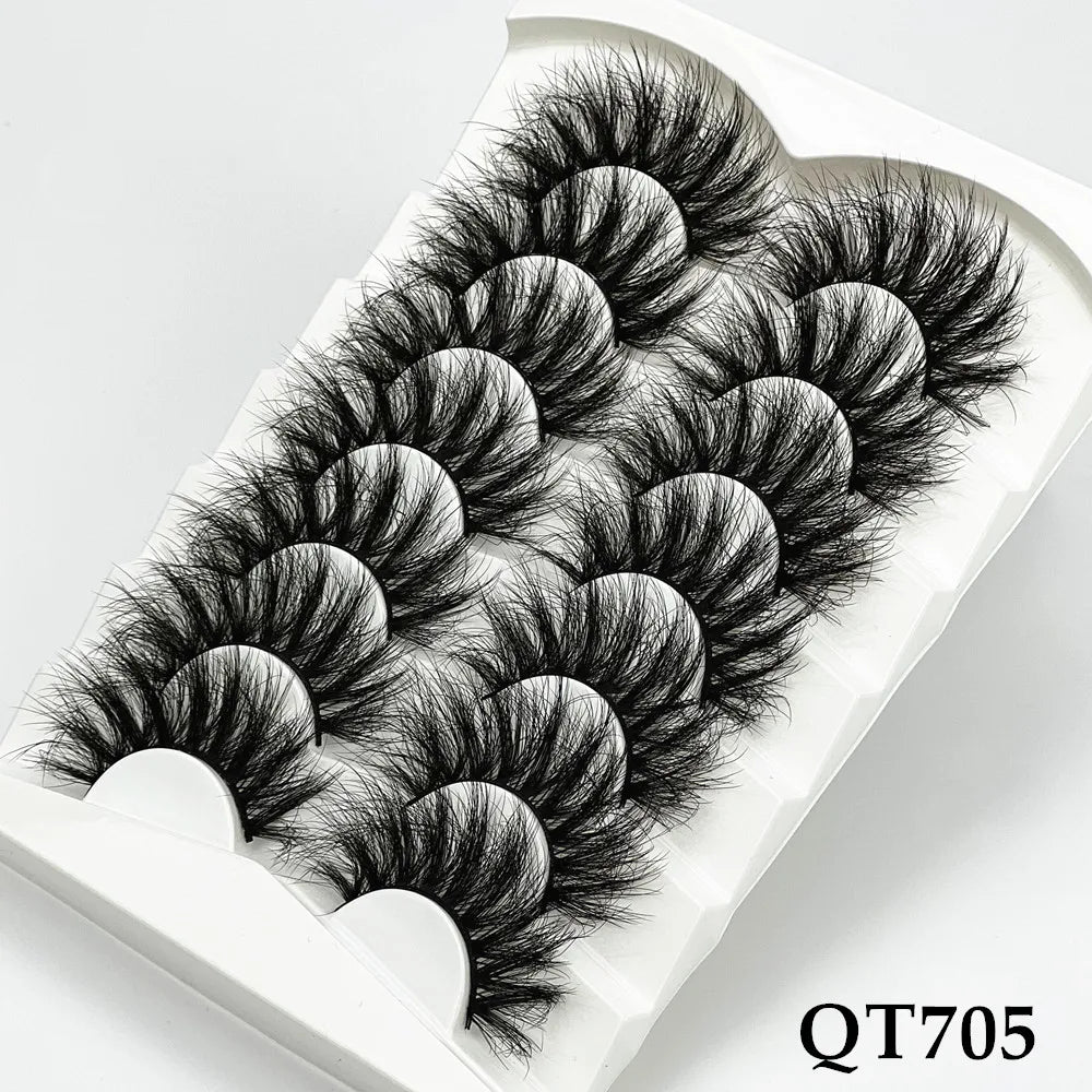 5/7/8 pairs 3D mink Lashes ,soft fluffy natural false eyelashes，individual eyelash extension, makeup tools lashes wholesale