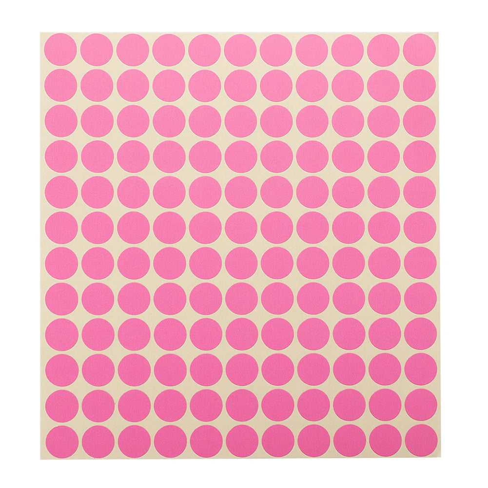1 Sheet of 132 Blank Round Stickers Labels for Essential Oil Bottle Cap Lid Water Resistant 7 Color Sticker 13mm DIY