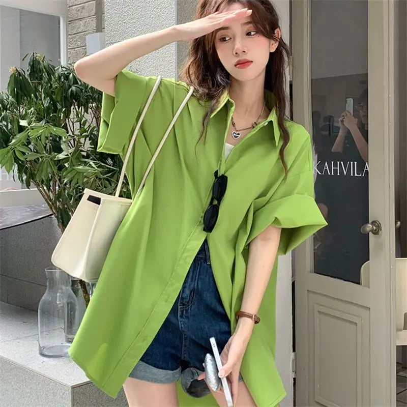 XEJ Elegant and Youth Woman Blouses Oversize Shirts Woman Summer Women's Clothing Spring 2022 Short Hand Shirt Youth Blouses