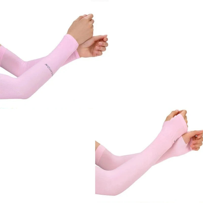 1 Pair Arm Sleeves Warmers Sports Sleeve Sun UV Protection Hand Cover Cooling Warmer Running Fishing Cycling Arm Cover