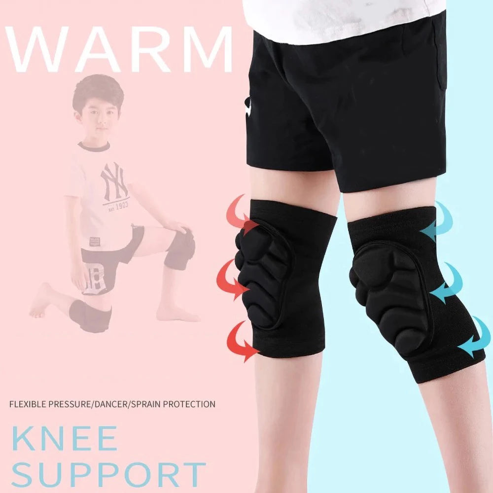 1Pair Thick Sponge Knee Pads Elbow Compression Sleeves Guard Collision Avoidance Sport Protective Kneepad for Kids Child Youth
